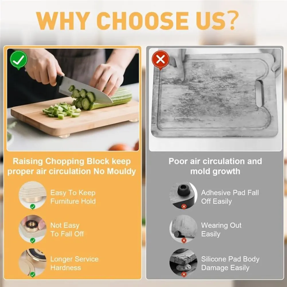 8 Brass Chopping Board Feet wi - Cutting Board Foam review and price