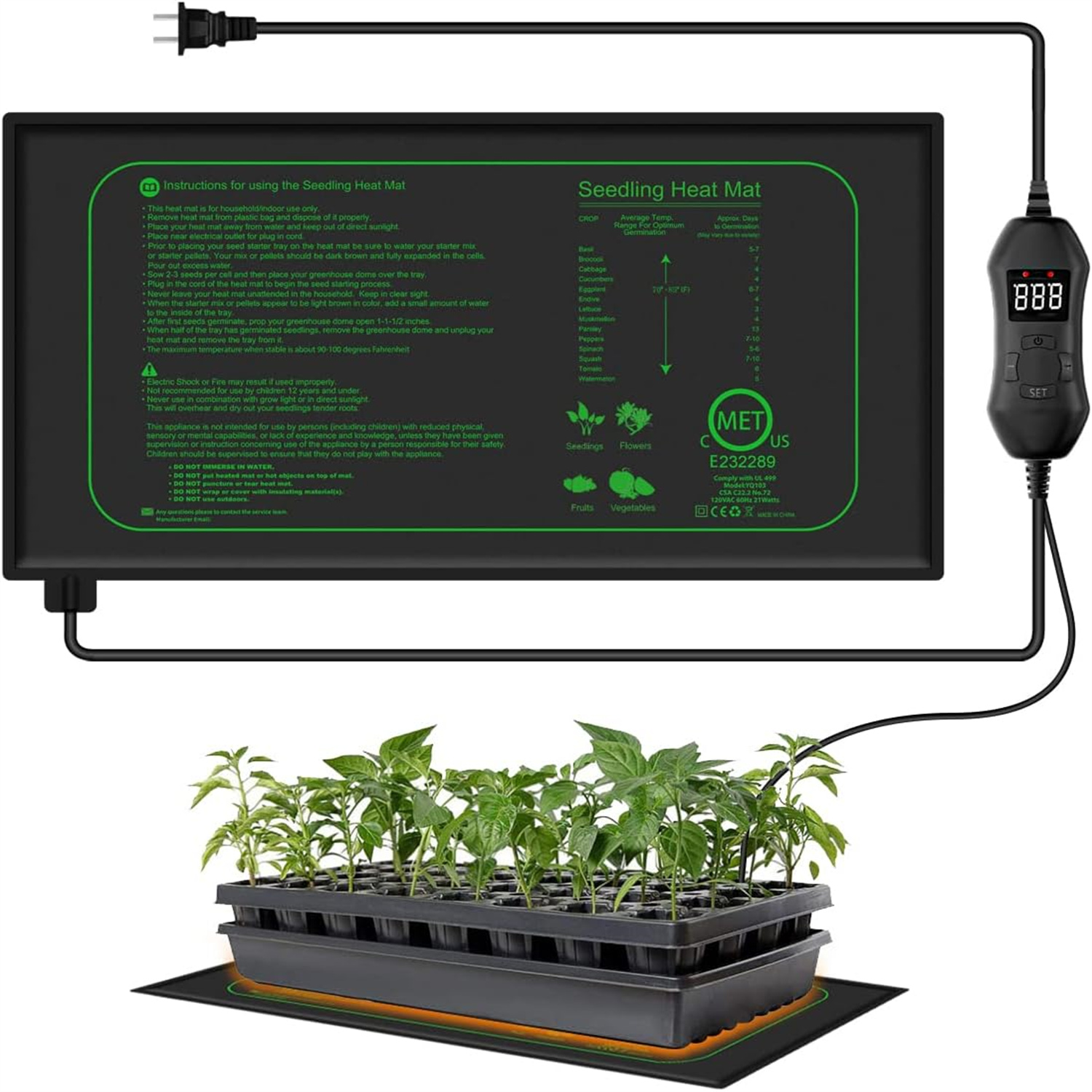 Seedling Heat Mat With Digital - Rooting Gel Clone review and price