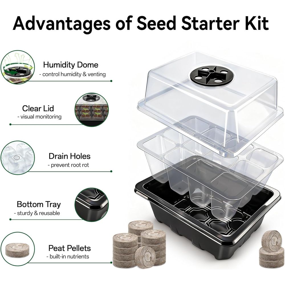 4 Pack Seed Starter Tray with  - Peat Pellet Tray review and price
