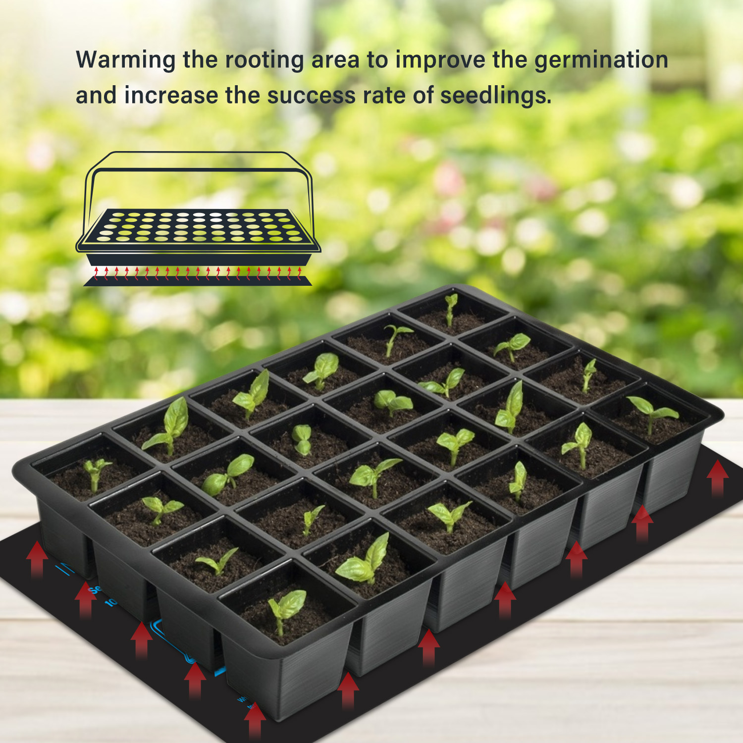 20.75x10CM EU/US/UK/AU Plug Se - Heat Mat Seedling review and price